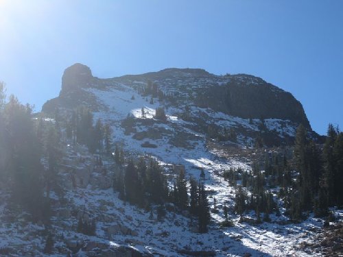 My route down straight down the snow!