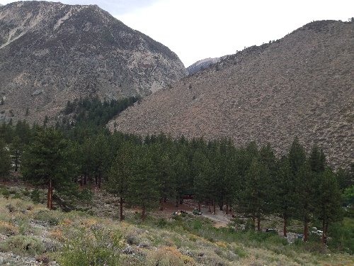 View above campground up North Fork, BP Creek