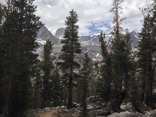 Palisades from trail between 3rd and 4th Lakes