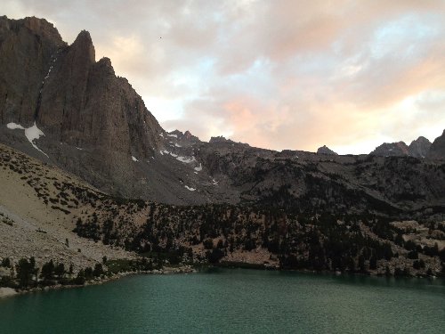 Temple Crag and Second Lake in Late Day Light