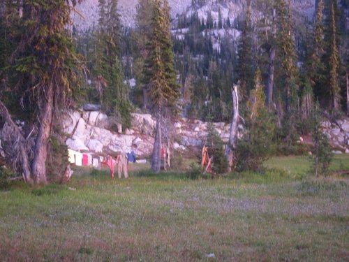 Son-in-Law's ubiquitous clothesline at Steamboat Lake