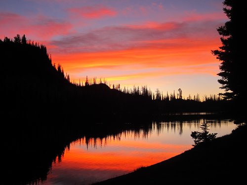 Sunset at Steamboat Lake