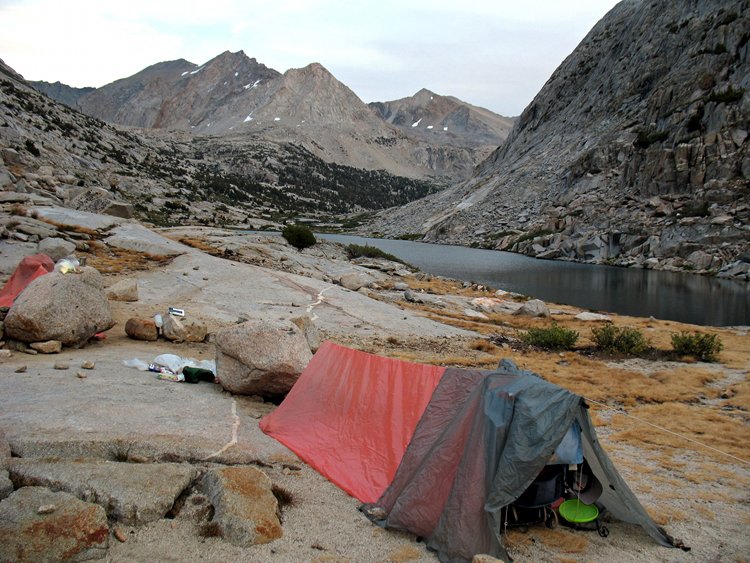 My tube tent, Palisade Lakes, August 2009.