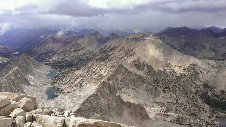 Looking north to Kearsarge Pass and Mt. Gould