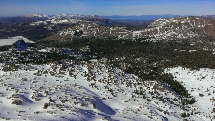 Looking north to Tahoe and Desolation Wilderness.