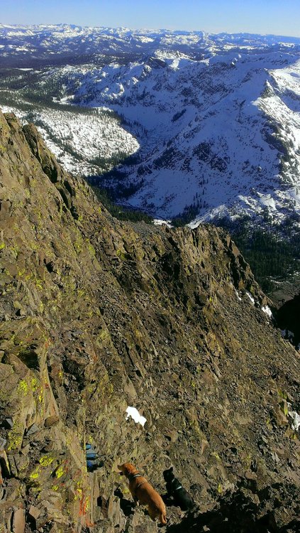 By the way, the summit block is easy class 3, but uncomfortable for some hoping for class 2.
