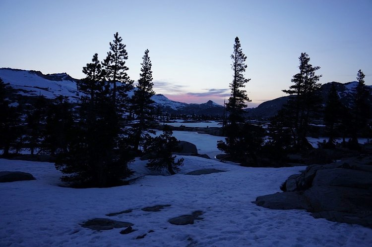 Sunset over Lake Aloha