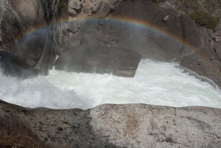 Falls Creek sluicing through the granite above Vernon