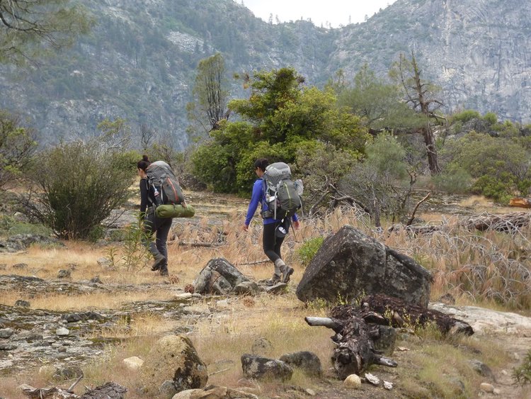 on the trail