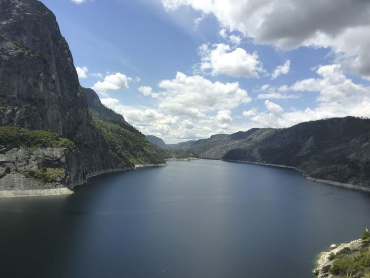 looking back at the dam