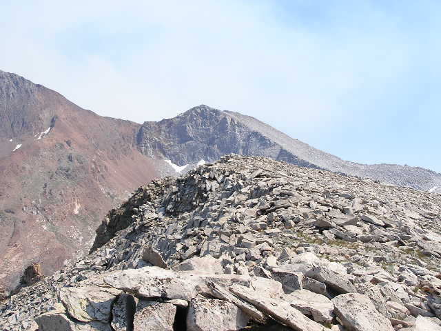 The rubble pile known as White Chief Peak