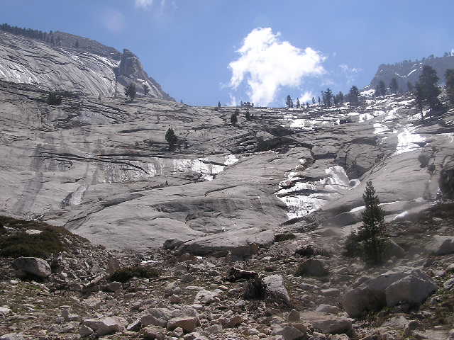 Here is a view of the base of the slabs
