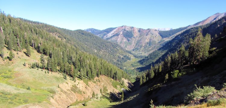 The valley below the lakes.....