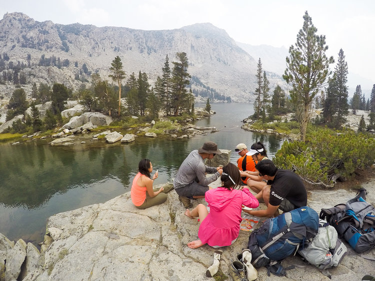 Lunch at blue lake