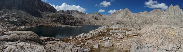 View from the south shore of Sky Blue Lake, looking north