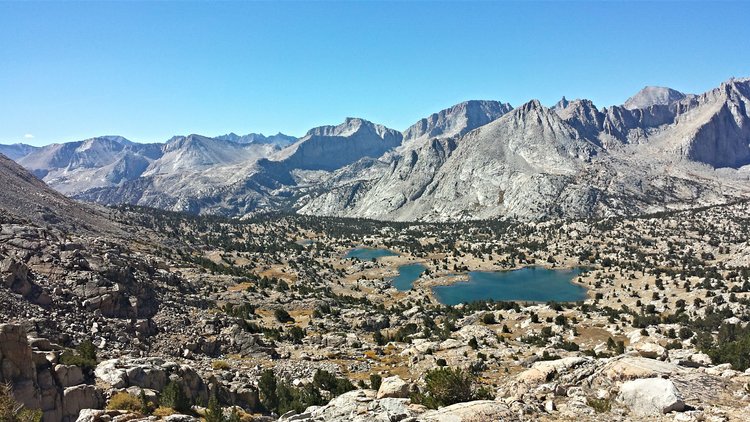 Looking down the Kern from below Lake South America.