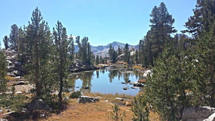 The trail from the Kern River back to Tyndall Creek has several serene little ponds that just seem to scream &quot;Sierra&quot; to me.