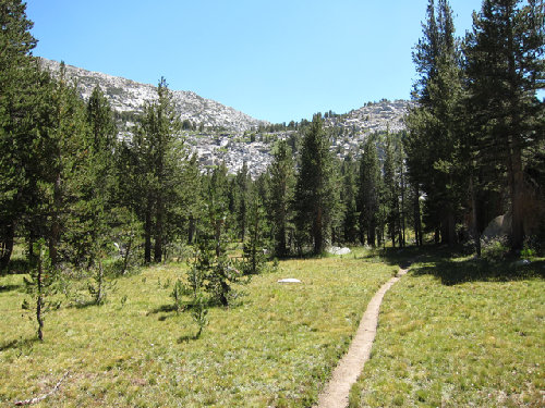 Looking up in direction of Ireland lake a half mile past lunch spot