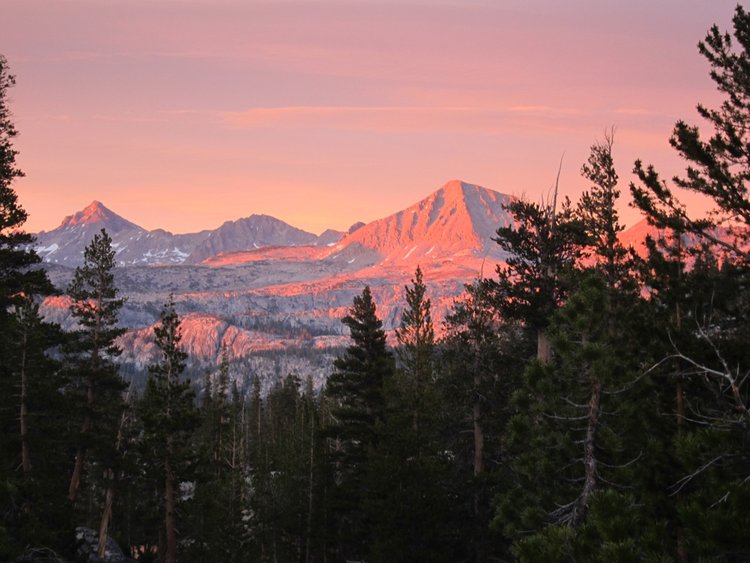 Sunset from the Merced Peak Fork