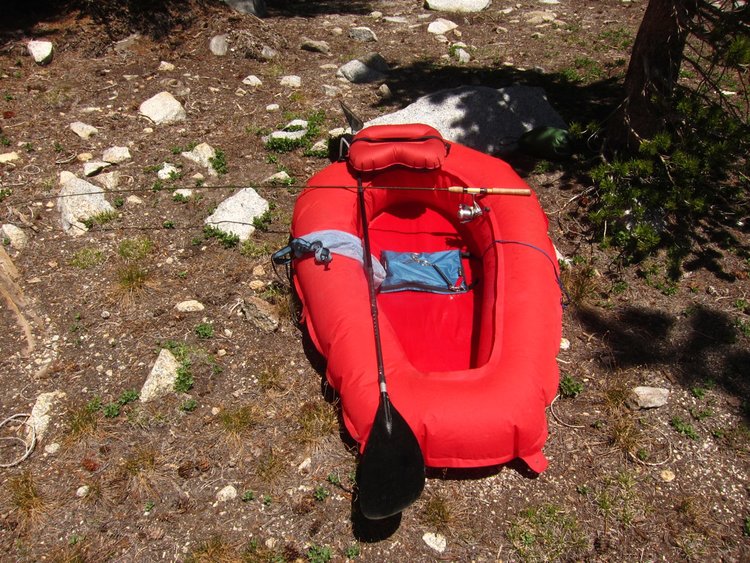 Raft and fishing set up