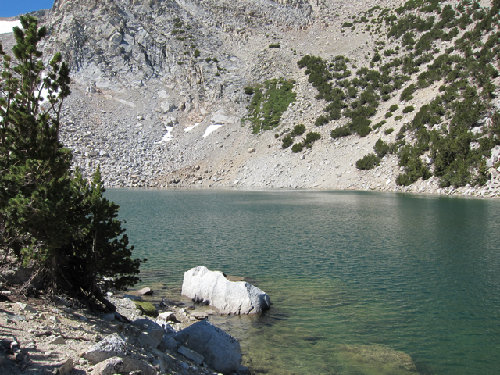 looking up the lake