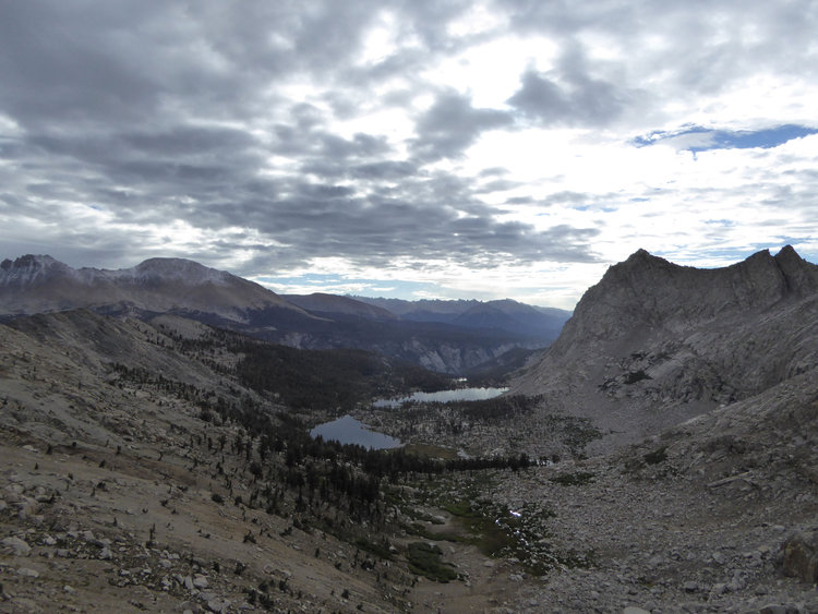 down to big 5 lakes from hands and knees pass