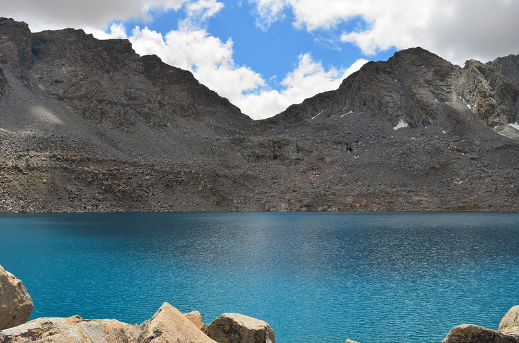 Look at that impossible blue color of Goethe Lake with Alpine Col lurking in the background.