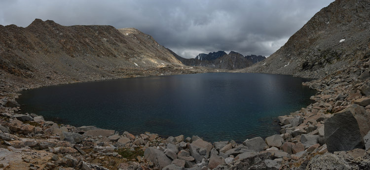 Definitely a stark scene on the South side of Alpine Col.