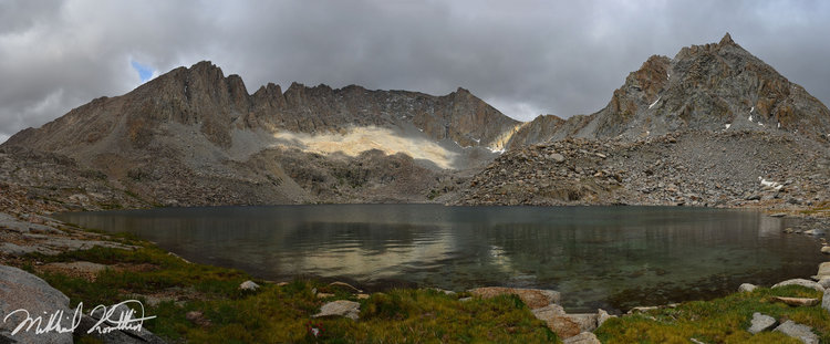 The Darwin Bench Lakes were spectacular amid these ominous and foreboding skies.
