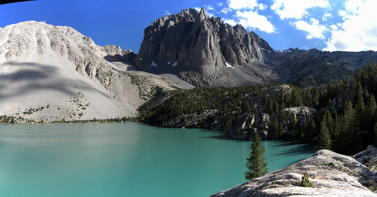 Now this was truly was a magnificent lake... North Palisade is barely visible to the right of Temple Crag with the glacier clinging to its' slope. <br />@ Rogue Photonic