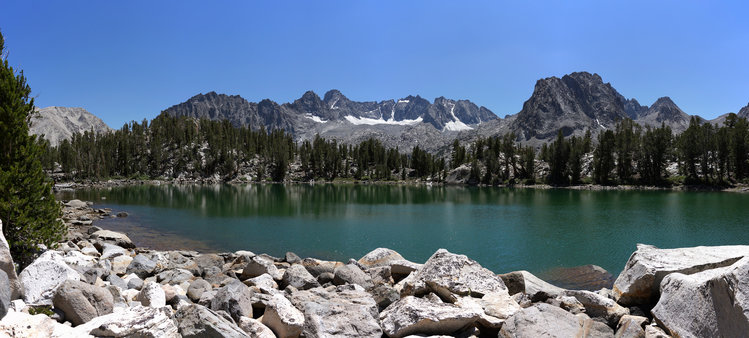 The most exceptional view for the Palisades from Summit Lake... Stretching from Temple Crag to Thunderbolt. Palisade Glacier is not fully visible but clearly it's a formidable piece of snow/ice to traverse through. <br />@ Rogue Photonic