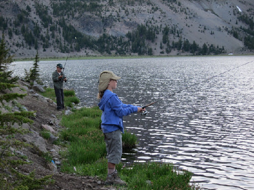 Fishing the big, or Middle Green Lake