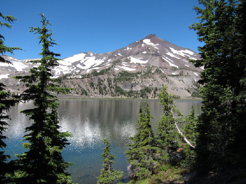 Green Lake and False summit of South Sister