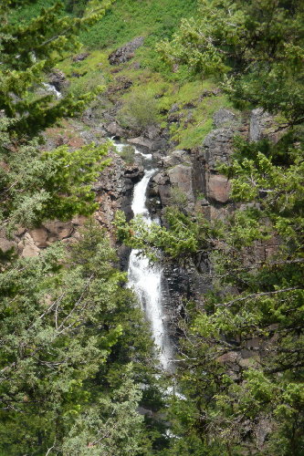 Hidden Falls a few miles up canyon