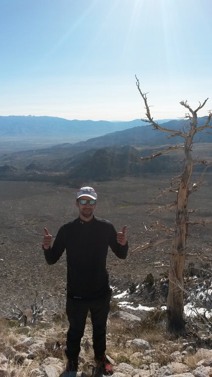 Two thumbs up! finished with our hiking ascent of the gully