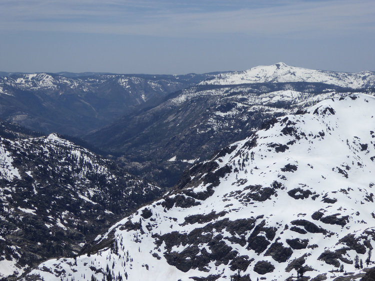 Mokelumne river canyon with Mokelumne peak on the right