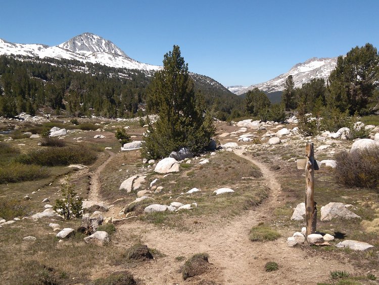 Looking down French Canyon from the Pine Creek/L Lake junction