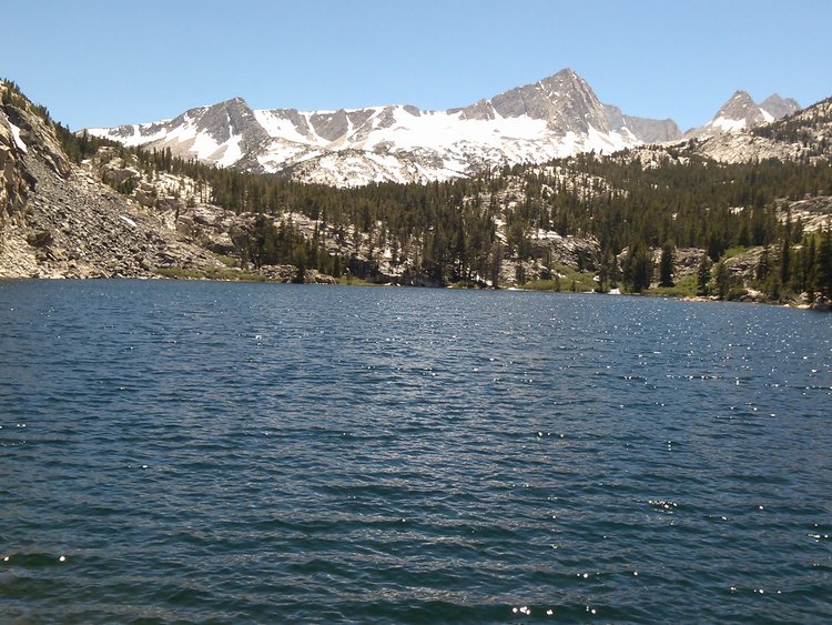 View towards pass from Pine Lake