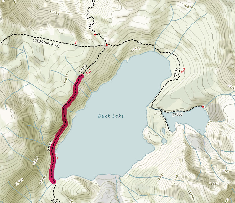The area of the trail in which the GoPro may have fallen off my bag.