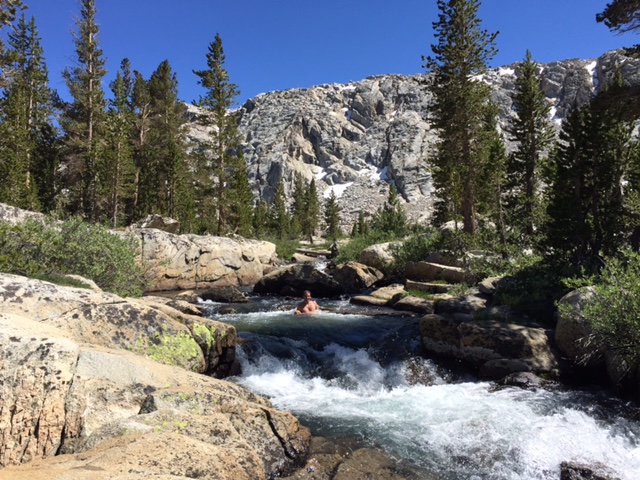 Post hike swimming in the creek.