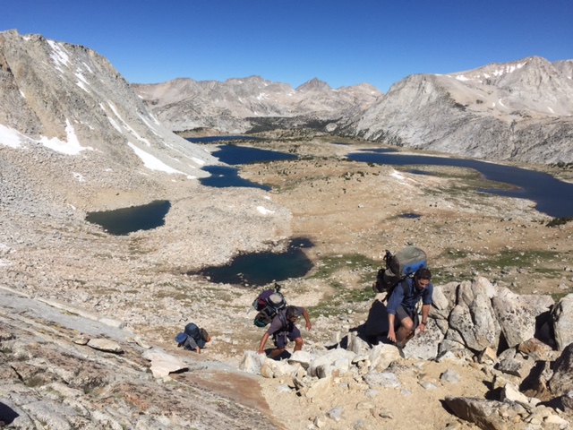 The top of Puppet Pass / Carol Col. See our Gaia GPS track for the specific route.
