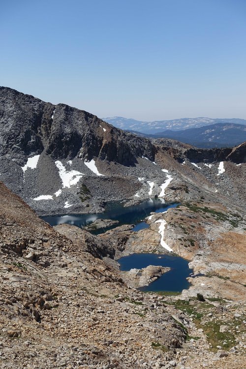 Looking down on the Upper Ottoways from the trail to Red Peak Pass
