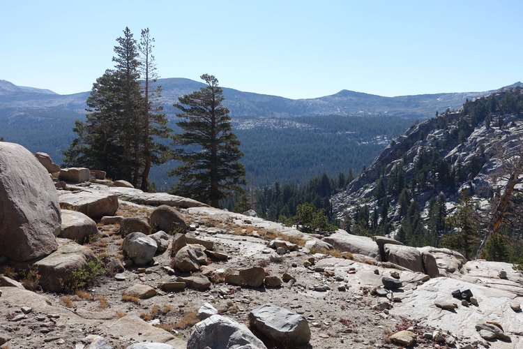 Looking over Triple Peak Creek canyon, before the descent from the west.