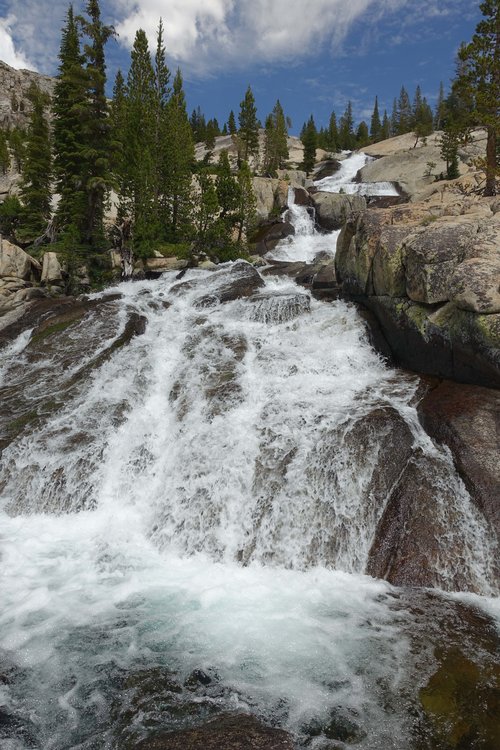 From the base of the largest cascade.