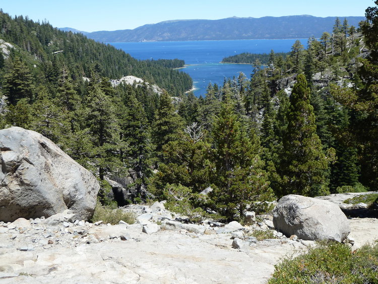 View of Lake Tahoe going up towards Eagle Lake