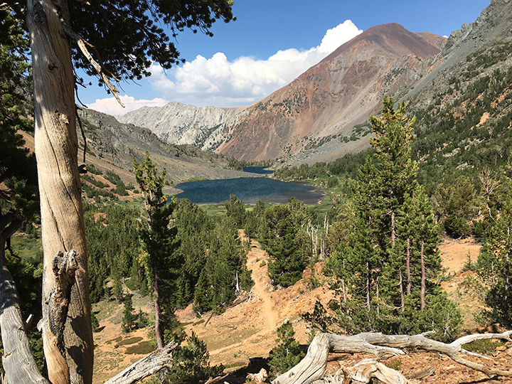 Looking down upon Hoover Lakes
