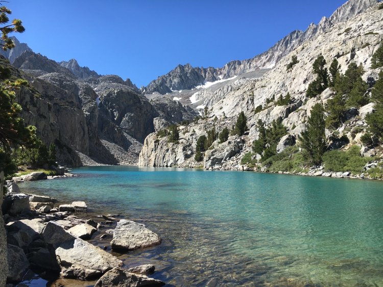 View over Finger Lake just before outlet crossing.