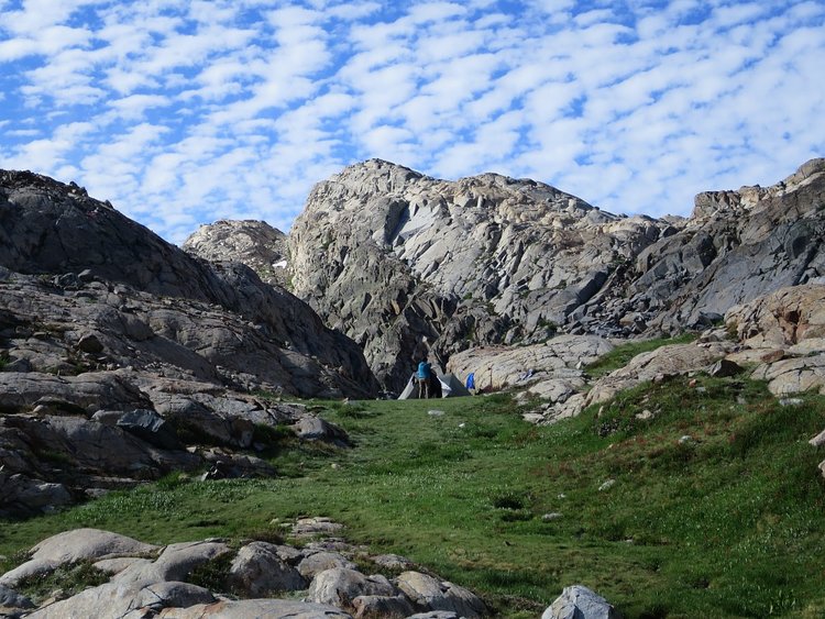 Camp above Upper Twin Island Lake