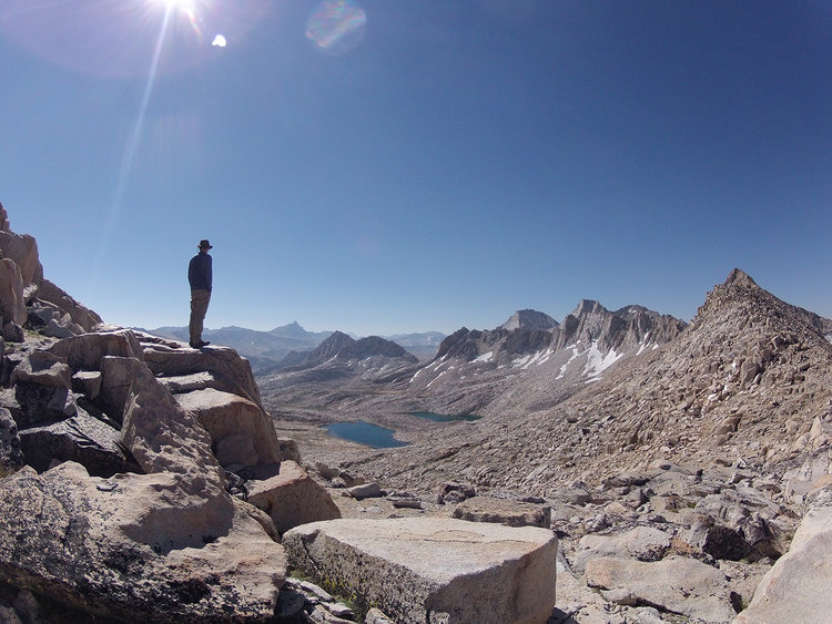 Self portrait on Italy Pass.