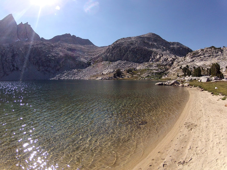 Merriam Lake. my favorite on the trip! Sandy beach, cool clean water, idyllic setting, waterfall!? check.check.check.check.